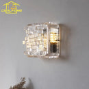 Axyaa Murano Glacier Glass LED Wall Lamp: Retro Mosaic Art Decor for Living Room & Bedroom