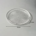 Axyaa Clear Glass Dinner Plate Set - Elegant Flat Dessert Snack Pasta Salad Tableware