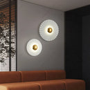 Axyaa LED Pleated Disc Wall Lamp - UFO-Shaped Wall Decor Light
