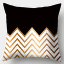 Axyaa Black White Modern Cushion Cover 45x45cm Polyester Decorative Pillow Case