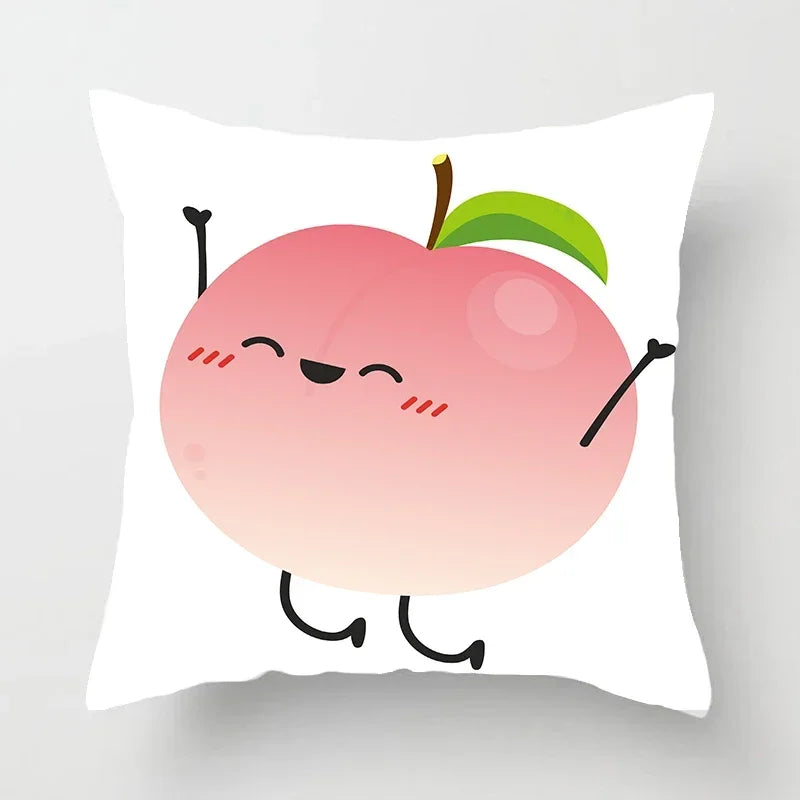Peachy Pink Pattern Cushion Cover 45X45CM for Sofa Decor by Axyaa