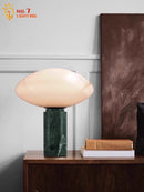 Axyaa Green Marble Table Lamp LED Nordic Designer Desk Lights Home Decor