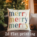 Axyaa Nutcracker & Merry Words Pillow Cover for Sofa Bedroom Car