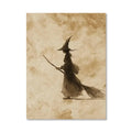 Axyaa Autumn Witch Jack-O-Lantern Canvas Prints for Modern Halloween Home Decor