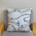 Axyaa Cartoon Sheet Music Printed Cushion Cover for Bedroom and Living Room