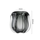 Axyaa Glass Vase Clear Thick Hydroponics Terrarium Home Decor Accessory