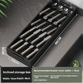 Axyaa Aluminum Cutlery Drawer Organizer: Flatware Utensil Tray for Kitchen Cabinet Storage