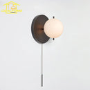 Axyaa Modern Black/Gold Iron Art Wall Lamp for Bedroom Cafe