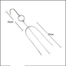 Axya Stainless Steel BBQ Roast Hook Rack Needle Set for Meat Chicken Beef Duck Suckling