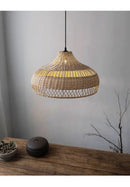 Axyaa Bamboo Rattan Wooden Pendant Light, Seaside Wabi Sabi Decor, Euro American Country Style