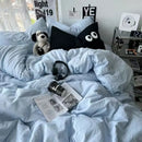 Axyaa Solid Grey Matcha Color Bedding Set in Various Sizes