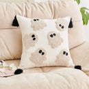 Axyaa Halloween Tuft Embroidered Pillowcase - Festive Cotton Cushion Cover