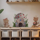 Axyaa Boho Mushroom Fabric House Wall Decals for Kids Room and Nursery