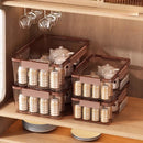 Axyaa Tea Set Organizer with Dustproof Cover - Large Capacity Storage Box