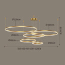 Axyaa Nordic Modern LED Ring Chandelier for Living Room, Study, Bedroom, and Dining Room