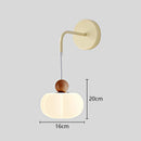 Axyaa Cream Style Bedside Pumpkin Wall Lamp | Modern Minimalist LED Lighting
