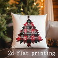 Axyaa Merry Christmas Patterned Cushion Covers for Sofa, Bedroom, Car - Pillow Cover