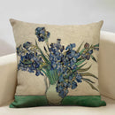Axyaa Sunflower Oil Printed Cushion Cover - Van Gogh Inspired Decor Pillow Case