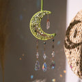 Axyaa Moon Crystal Pendant Sun Catcher Garden Car Decoration