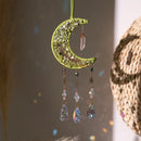 Axyaa Moon Crystal Pendant Sun Catcher Garden Car Decoration