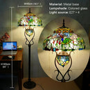 Axyaa Stained Glass Tiffany Floor Lamp: American Retro Style for Living Room & Bedroom