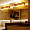 Axyaa Nordic Wood Wall Sconce: Modern LED Bathroom Lighting Fixtures
