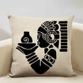 Axyaa African Woman Geometric Pillow Cover Ethnic Sofa Decoration