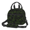 Compact Colorful Joystick Game Lunch Bag by Axyaa - Shoulder Strap, Reusable Lunch Box for School & Work