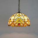 Axyaa Stained Glass Pendant Lights in Baroque Style for Kitchen and Home Decor