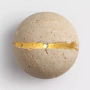 Axyaa Circular LED Wall Lamp in Retro Wabi Sabi Style for Home Decor