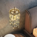 Axyaa Crystal Dining Room Round Pendant Light Luxury Fixture