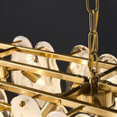 Axyaa Luxury Glass Crystal LED Chandelier for Living and Dining Room