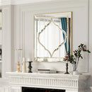 Axyaa Square Mirror 600/800mm Modern Gold Edge Accent for Home Decor