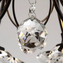 Axyaa Flower Leaf Crystal Chandelier Ceiling Light Gold/Black G9 Tricolor Lamp