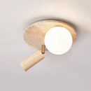 Axyaa Wooden Corridor Entrance Lighting Fixtures - Medieval Style Stone Ceiling Light
