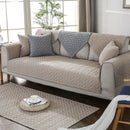 Axyaa Soft Washed Cotton Sofa Cover: Warm & Anti-Slip Solid Color Protective Towel