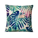 Axyaa Tropical Palm Leaf Print Cushion Cover for Living Room, Bedroom, and Car