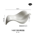Axyaa Leafy Ceramic Salad Sashimi Cold Dish Plate Set