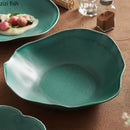 Axyaa Retro Ceramic Dinner Plate Set