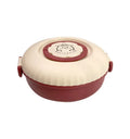 Axyaa Double-layer Bento Box with Sauce Compartment - Microwave Safe Plastic Lunch Box