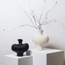 Axyaa Fringe Vase: Irregular Heterophore Floral Arrangement Porcelain Ornament