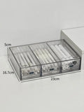 Acrylic Desk Organizer Drawer Set by Axyaa: Transparent Desktop Storage for Stationery & Books