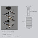 Axyaa Fishbone LED Pendant Light: Modern Nordic Chandelier for Home, Restaurant, and Loft