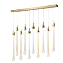 Axyaa 3W LED K9 Crystal Chandelier, Metal Round Stairs Villa Suspend Lamp Light Fixture