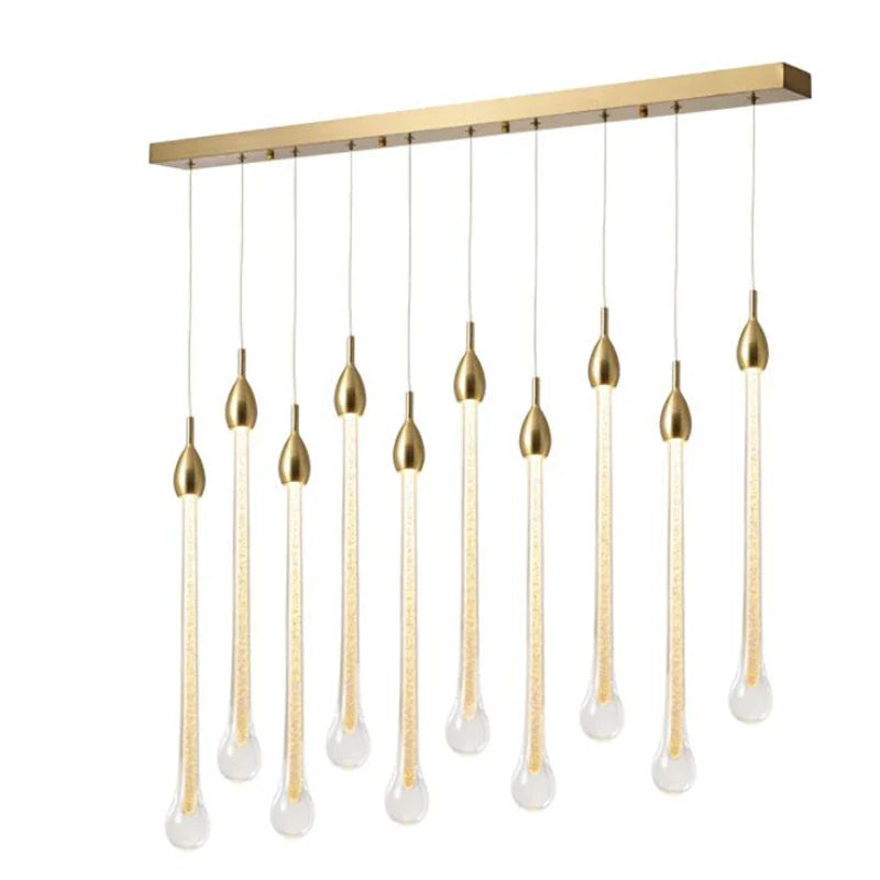 Axyaa Round Stairs LED Chandelier Metal Light Fixture for Villa, 3W DIY Suspend Lamp
