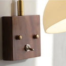 Axyaa Modern LED Wall Sconce White Glass Walnut Stair Light
