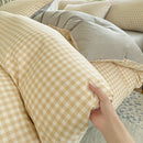 Axyaa Stripe Bedding Set: Single Full Queen King Size Duvet Cover with Pillowcases