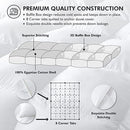 Axyaa Goose Down Fiber Waterfowl Feather Comforter, 100% Egyptian Cotton Cover, King/California King Size