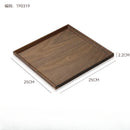 Axyaa Wooden Tea & Coffee Serving Tray Solid Walnut Wood Rectangular Snack Tray