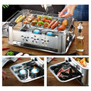 Axya Stainless Steel Fish Grill Tray: Commercial Grade Korean BBQ Alcohol Grill Pot